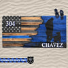 Thin Blue Line - Half Flag Police K9 Unit Personalized Beach Towel