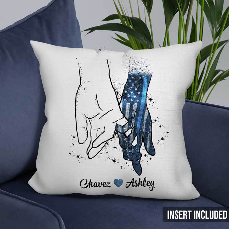 Always By Your Side Female Police Personalized Pillow (Insert Included)