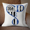 Flag Infinity Heart Police Personalized Pillow (Insert Included)