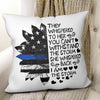 Half Thin Blue Line Sunflower I Am The Storm Pillow (Insert Included)