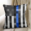 Thin Blue Line Patterns Stripes Pillow (Insert Included)