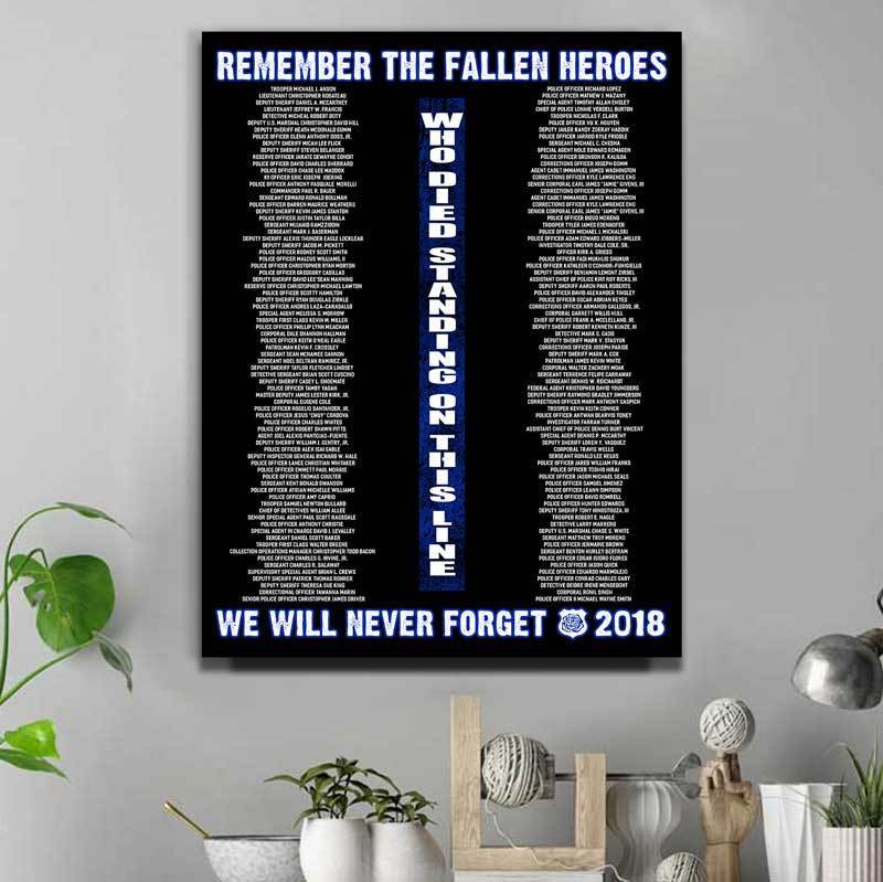 2018 Remember The Fallen Heroes - Canvas Print