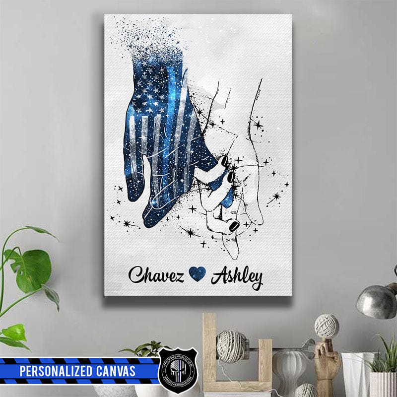 Canvas Prints 16" x 24" - BEST SELLER Always By Your Side Police Couple Personalized Canvas Print