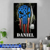 Army - Punisher Flag Personalized Canvas
