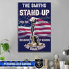 Army - Stand Up For The Anthem Personalized Canvas