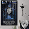 Black The Blue Cross Thin Blue Line Canvas Print