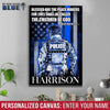 Canvas Prints 8" x 12" Blessed Police Officer - Personalized Canvas