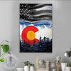 Canvas Prints 8" x 12" Colorado - Thin Blue Line Sky Flag Canvas