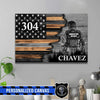 Canvas Prints 24" x 16" - BEST SELLER Correction Officer - CTM Canvas Print - Half Flag