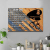 Canvas Prints 24" x 16" - BEST SELLER Dear Dad - Your Police Officer Canvas