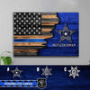 Canvas Prints 24" x 16" - BEST SELLER / 0.75" Deputy Sheriff Badge Canvas Print - Half Flag