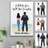 Fall In Love Everyday Thin Blue Line Canvas Print