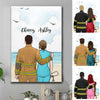 Firefighter And Nurse Couple Love Personalized Canvas Print