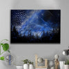 Canvas Prints 24" x 16" - BEST SELLER Galaxy Sky Thin Blue Line Flag Canvas