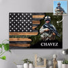 Canvas Prints 24" x 16" - BEST SELLER Half Camouflage Army Soldier Upload Photo Personalized Canvas Print
