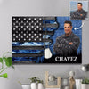 Canvas Prints 24" x 16" - BEST SELLER Half Camouflage Navy Upload Photo Personalized Canvas Print