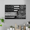 Canvas Prints 24" x 16" - BEST SELLER Half Flag Correctional Officer Badge Personalized Canvas