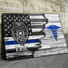 Canvas Prints Half Flag Police And Nurse Symbol Thin Blue Line Canvas Print