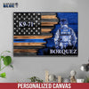 Canvas Prints 12" x 8" Half Flag - Police Officer Suit - BOMB K9 - Personalized Canvas
