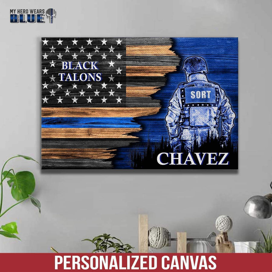 Canvas Prints 12" x 8" Half Flag - SORT Suit - Personalized Canvas