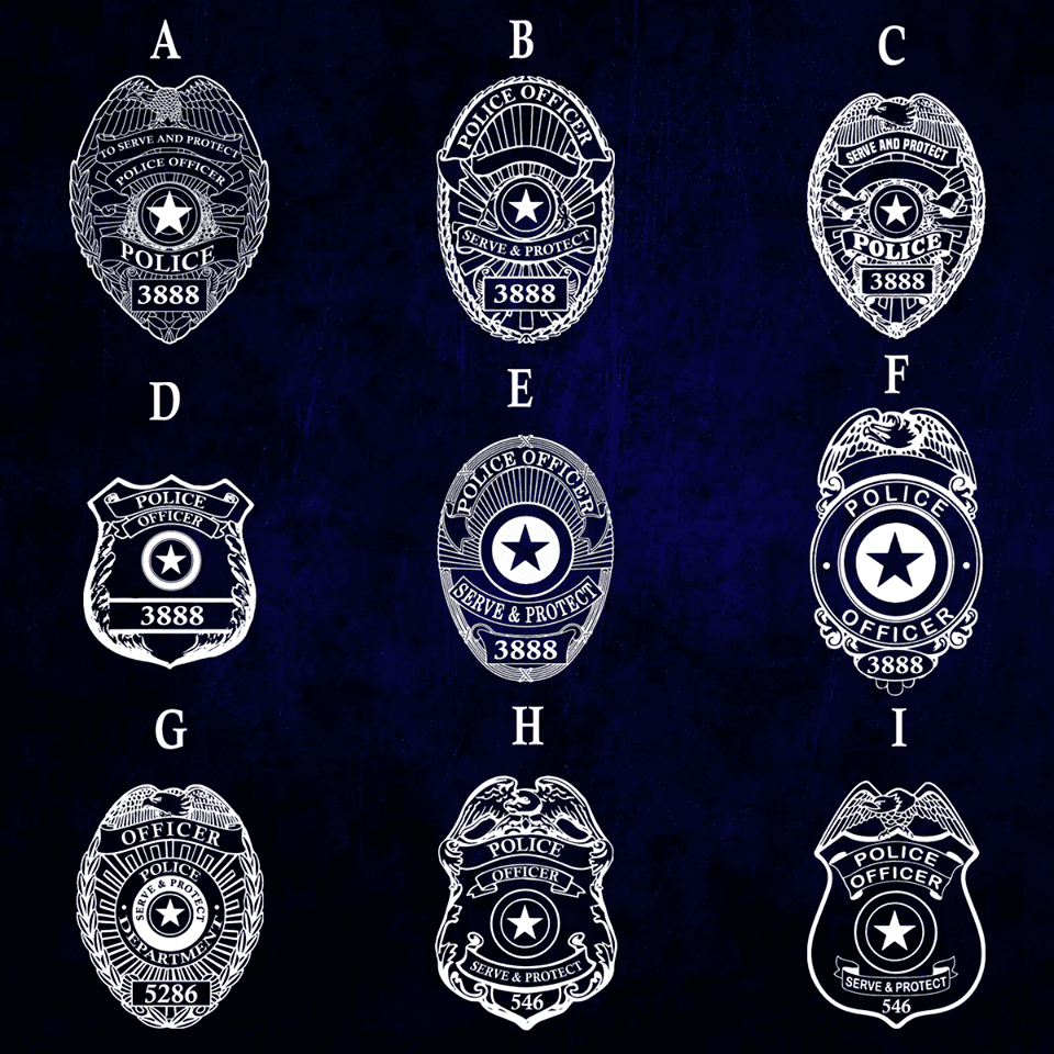 Canvas Prints Half Thin Blue Line - Police Badge - Name - Department Personalized Police Canvas Print