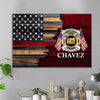 Canvas Prints Half Thin Red Line Flag Defender Hose Fire Department Personalized Canvas