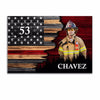 Canvas Prints Half Thin Red Line Flag Firefighter Upload Photo Personalized Canvas Print