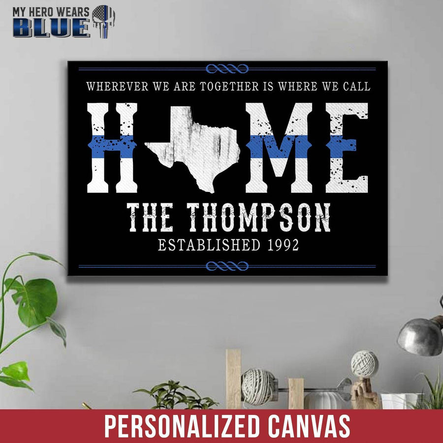 Canvas Prints 12" x 8" Home - State Of Love - Personalized Canvas