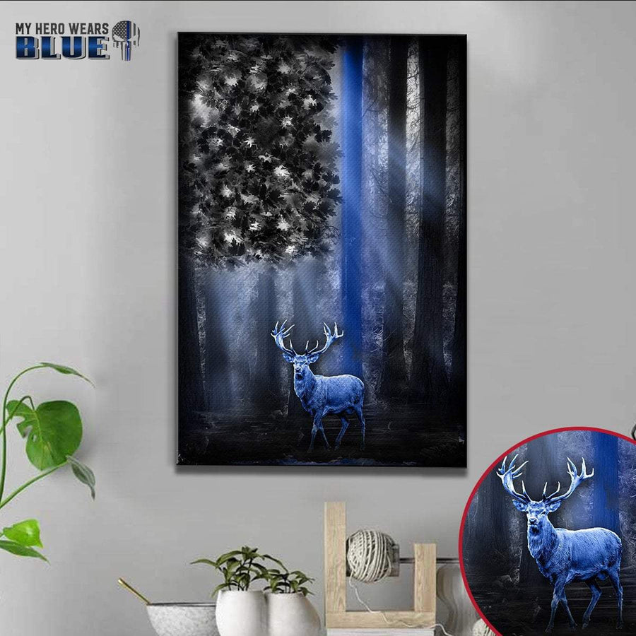 Canvas Prints 8" x 12" Hunting - Thin Blue Line - Under The Sun Light Canvas
