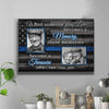 Canvas Prints 24" x 16" - BEST SELLER Memories Become A Treasure Police Thin Blue Line Canvas Print
