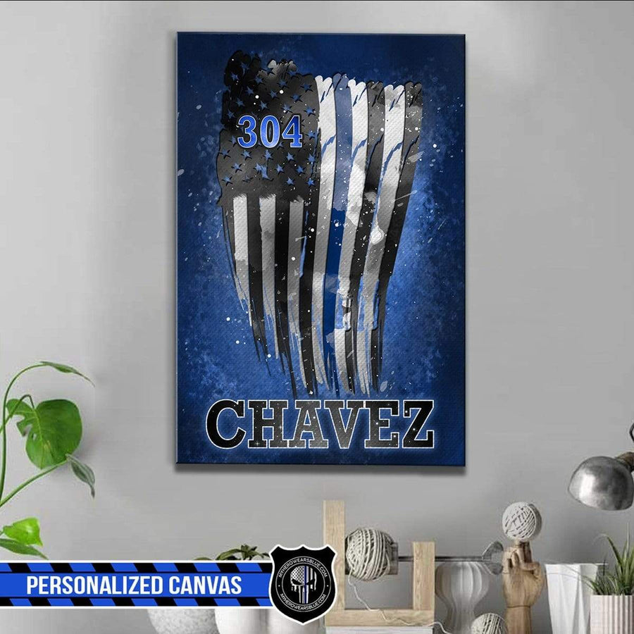 Canvas Prints 16" x 24" - BEST SELLER Personalized Canvas - Beautiful Galaxy Distressed Flag