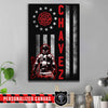 Canvas Prints 16" x 24" - BEST SELLER Personalized Canvas - Circle Star - Bunker Gear - Firefighter