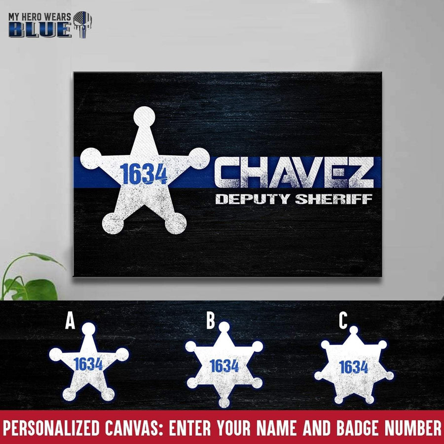 Canvas Prints 12" x 8" Personalized Canvas - Deputy Sheriff