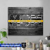 Canvas Prints 24" x 16" - BEST SELLER Personalized Canvas - Dispatcher Mom - Kids Name