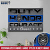 Canvas Prints 12" x 8" Personalized Canvas - Duty Honor Courage - Police Badge