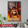 Canvas Prints 16" x 24" - BEST SELLER Personalized Canvas - Firefighter Bunker Gear Artwork