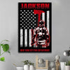 Firefighter Bunker Gear - Name And Department Thin Red Line Personalized Firefighter Canvas Print