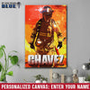 Canvas Prints 8" x 12" Personalized Canvas - Firefighter In Bunker Gear Front