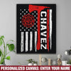 Firefighter Name Custom Thin Red Line Canvas Print