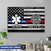 Canvas Prints 24" x 16" - BEST SELLER Personalized Canvas - Firefighter x Paramedic - Badge And Headset
