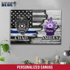 Canvas Prints 12" x 8" Personalized Canvas - Half Flag - Police x Florist
