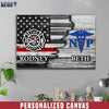 Canvas Prints 12" x 8" Personalized Canvas - Half Flag - Police x NP
