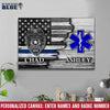 Canvas Prints 12" x 8" Personalized Canvas - Half Flag - Police x Paramedic