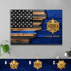 Sheriff Badge Canvas Print - Half Flag