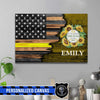 Canvas Prints 24" x 16" - BEST SELLER Personalized Canvas - Half Flag - TBL - Finding The Calm In The Chaos