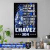 Canvas Prints 8" x 12" Personalized Canvas - Half Police Officer - Blessed Are The Peacemakers