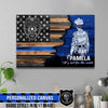 Canvas Prints 12" x 8" Personalized Canvas - Half Thin Blue Line - Female Police - Not For The Weak