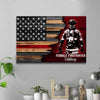 Half Thin Red Line - Bunker Gear - Female Firefighter Custom Thin Red Line Canvas Print