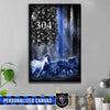 Canvas Prints 16" x 24" - BEST SELLER Personalized Canvas - Horse - Thin Blue Line - Under The Sun Light