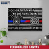 Canvas Prints 12" x 8" Personalized Canvas - In This Family - Police x Firefighter